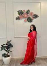 Red organza saree - kasumi.in